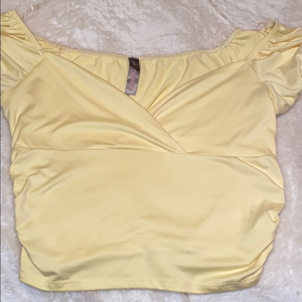 Off-the-shoulder babydoll top